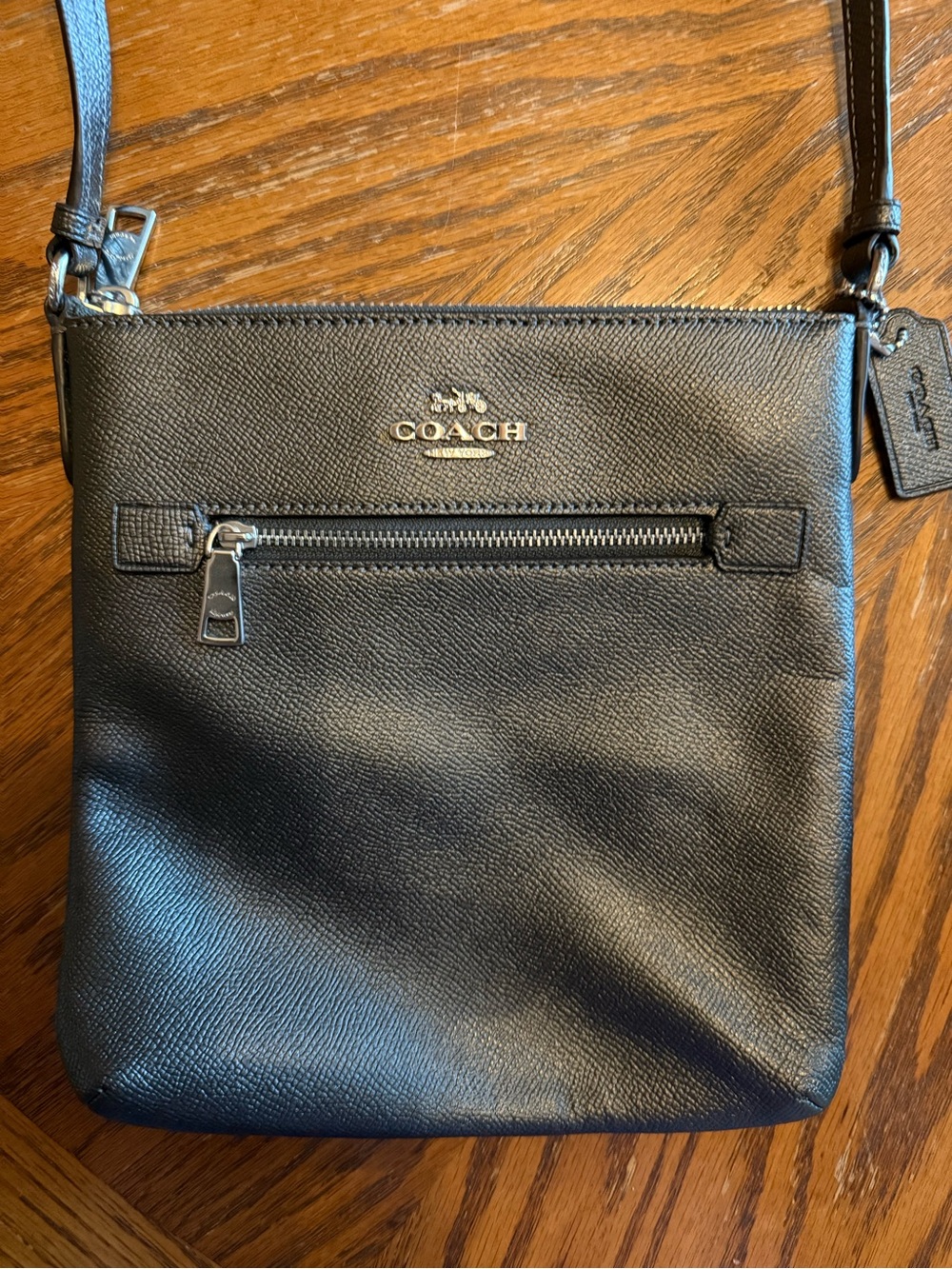 Coach Metallic Crossbody with Silver Hardware